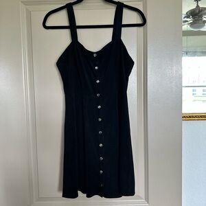 Forever 21 Black Mini Dress with Button Detail